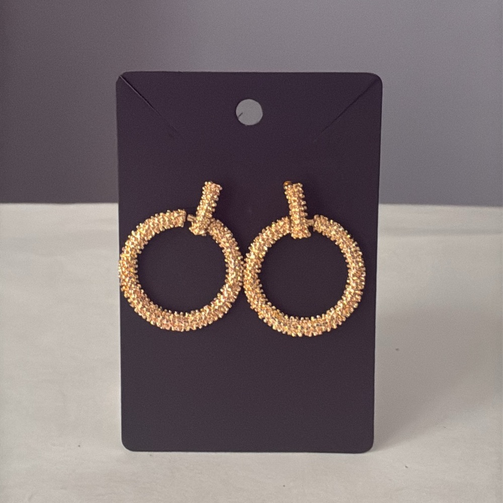 ✨🌿Luxe Textured Gold Hoop Earrings